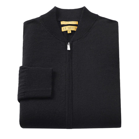 Mens Ilmio Merino Wool Zip-Up Sweater