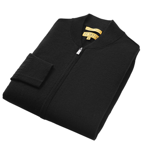 Mens Ilmio Merino Wool Zip-Up Sweater