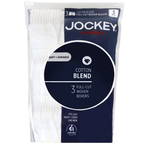 Mens Jockey Woven Boxer Shorts - 3 Pk.