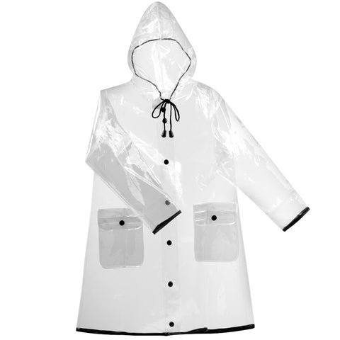 Childrens Landskid Crystal Clear Black Trim Raincoat