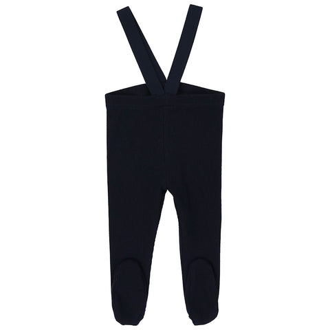 Lil legs Suspender Leggings - Black Ribbed Lil legs Suspender Leggings - Black Ribbed