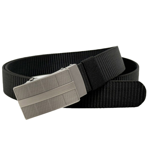 Mens 62" Black Fabric Track Belt #70