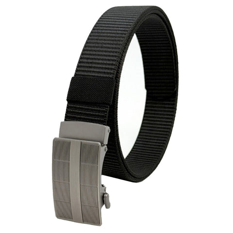 Mens 62" Black Fabric Track Belt #70
