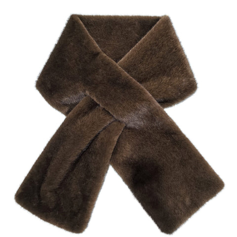 Mens Lucci Brown Fur Shabbos Scarf