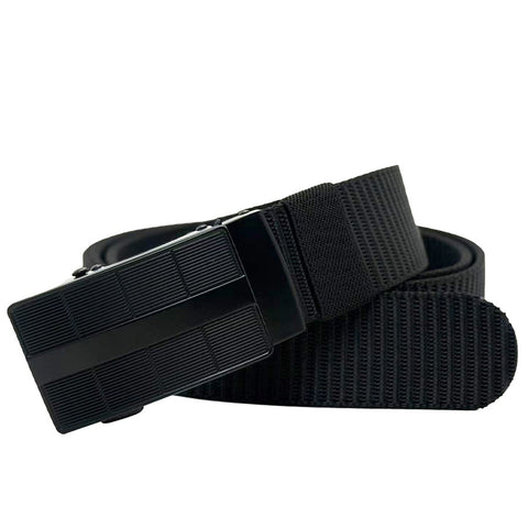 Mens Lucci 62" Black Fabric Track Belt #1