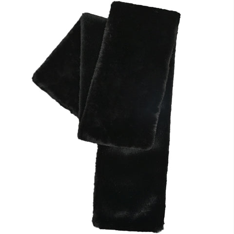 Mens Lucci Black Fur Shabbos Scarf