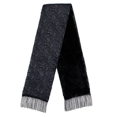 Mens Lucci 100% Silk & Faux Fur Scarf #42