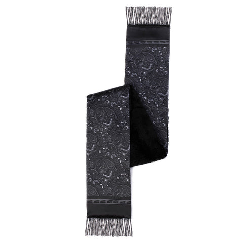 Mens Lucci 100% Silk & Faux Fur Scarf#50