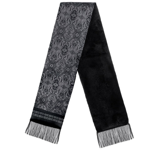Mens Lucci 100% Silk & Faux Fur Scarf#51