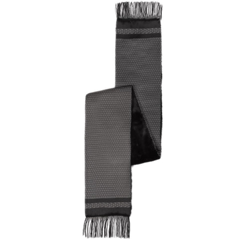 Mens Lucci 100% Silk & Faux Fur Scarf#56