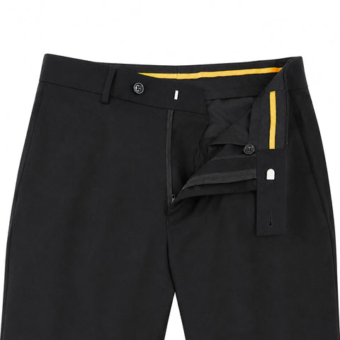 Mens Madison In-Seam Semi Stretch Slim Fit Black Pants