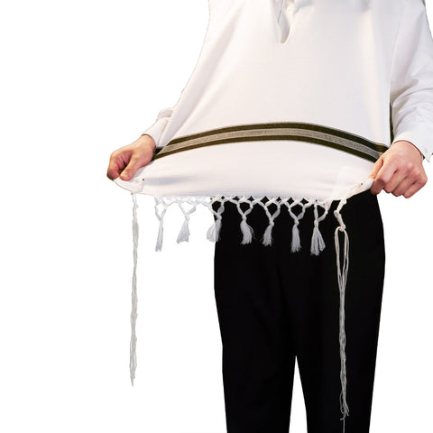 Malchus Wool Double Fringe Designed Tzitzes