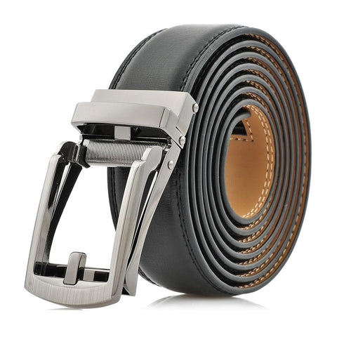 Mens Marino 56" Black Leather Track Belt #37
