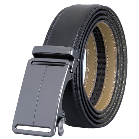Mens Marino 56" Black Leather Track Belt #234