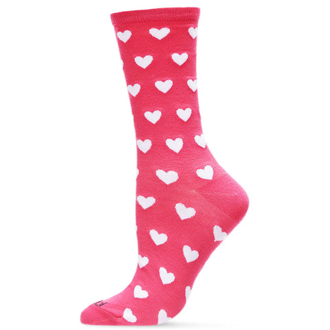 Girls MeMoi Pink Heart Night Socks