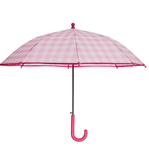 Pink Checked Umbrella