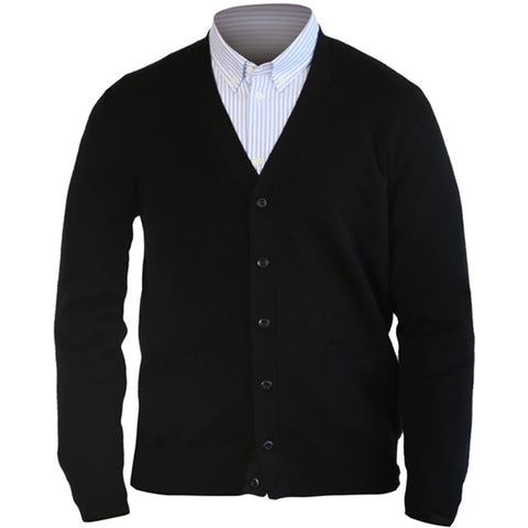 Mens Merino Wool Button Sweater