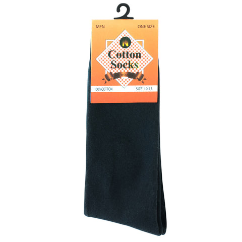 Mens 100% Cotton Flat Sock