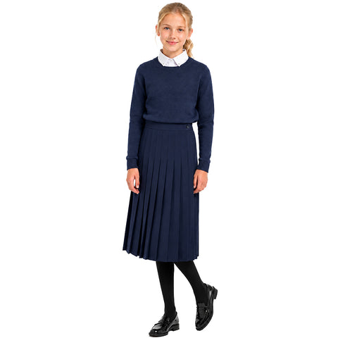 Juniors Uniform Skirt Navy Rayon