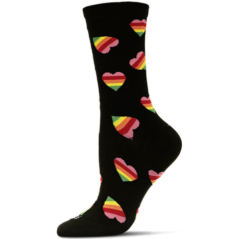 Girls MeMoi Multi Color Heart Night Socks