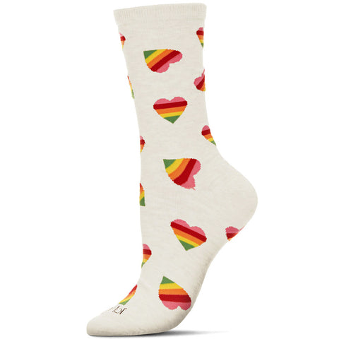 Girls MeMoi Multi Color Heart Night Socks