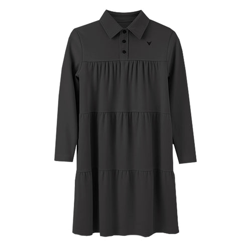 Uniform Black Tiered Dress