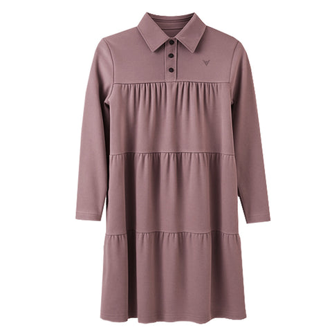 Uniform Grape Tiered Dress