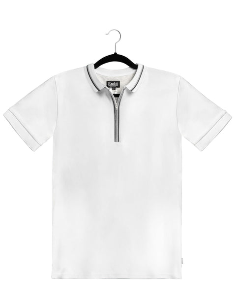 Enod Short Sleeve Zip Polo Shirt