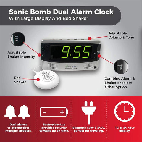 Sonic Vibrating Alarm Clock Drive Goods.com Sonic Vibrating Alarm Clock Drive Goods.com