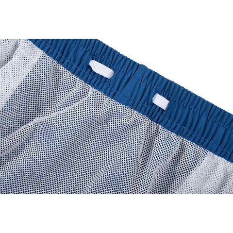 Mens Blue Checked Swim Pants