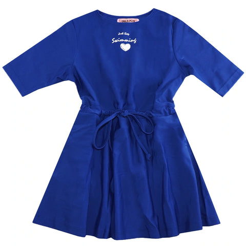 girls swim dress knee length Amazon.com: Shira Modest Girls Swim Dress | 3/4 Sleeve Swimdress, Full Coverage Bathing Suit