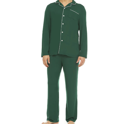 Mens Symmar Micro Modal Pajamas Green