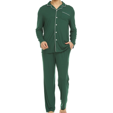 Mens Symmar Micro Modal Pajamas Green