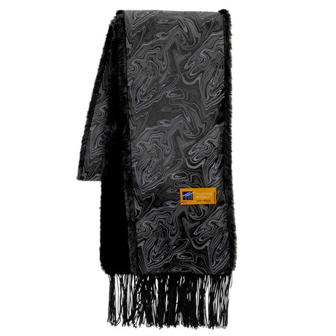 Mens Thomes Bocceli 100% Silk & Faux Fur Scarf #99