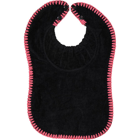 Kids ArGail Terry Black Topstitching Bib