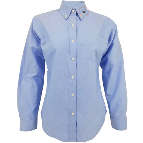 Uniform Shirt Light Blue Pointy W/ Emblem No Modesty Button