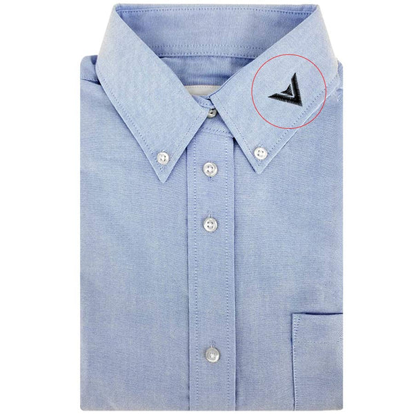 uniform dress shirts Shirt Light Blue W/ Emblem – Drive Goods.com loop scalloped flaps with Xhilaration Lace Mustard Yellow Color:Solid Cappuccino Brown Global Jersey Plus Size Cocktail Dresses Nyc