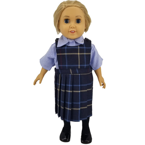 Uniform 18" Doll Clothing Set Plaid PR45