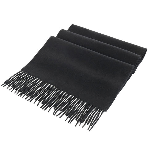 Mens Enod Black Cashmere Scarf