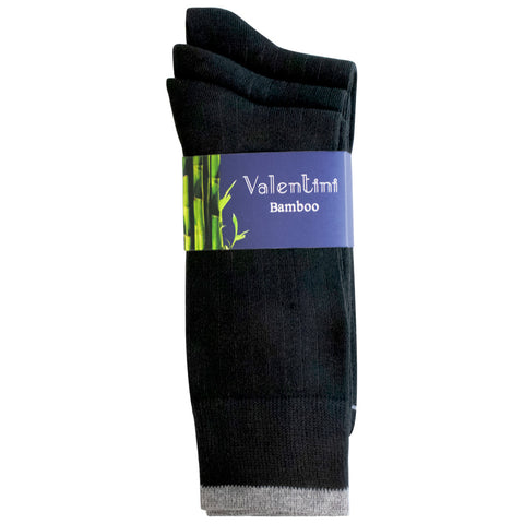 Mens Valentini Bamboo Ribbed Socks - 3 Pk.