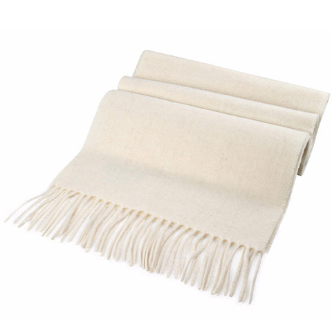 Mens Valentini Cream Wool Scarf #9900