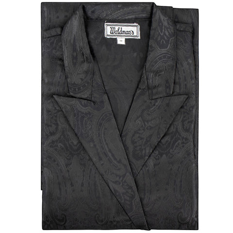 Mens Waldman's Washable Designed Black on Black Double Breasted Bekitche (Discontinued)