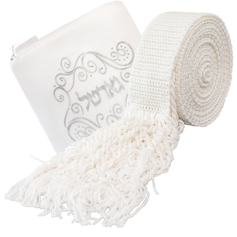 White Hand Crochet Gartel