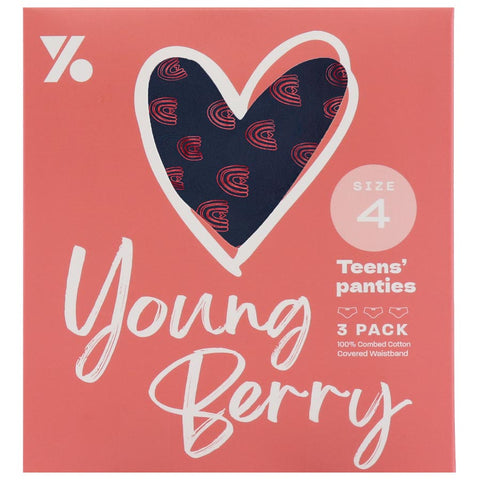 Girls Young Berry Teens Panties - 3 Pk.