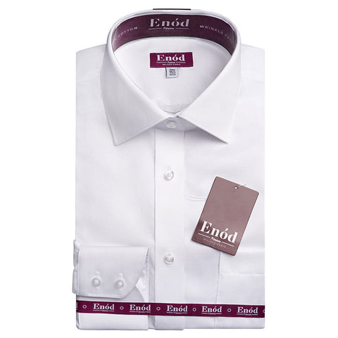 Enod Purple Label White on White 100% Cotton Premium Shirt #20