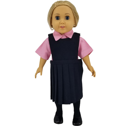 Uniform 18" Doll Clothing Set Navy / Pink