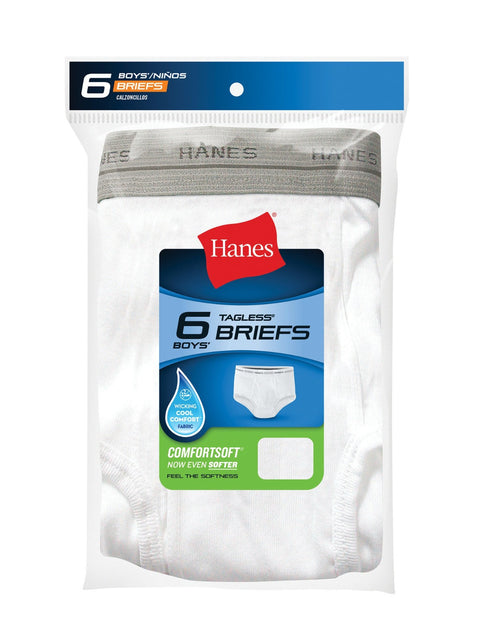 Boys Hanes White Briefs - 6 Pk. – Drive Goods.com
