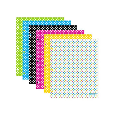 2 Pocket Paper Folder Polka Dots