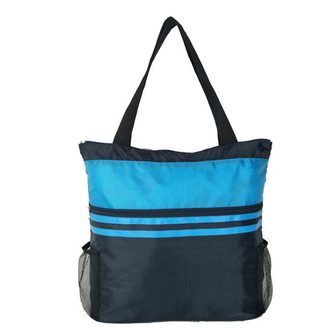 Aqua Striped Swim Bag
