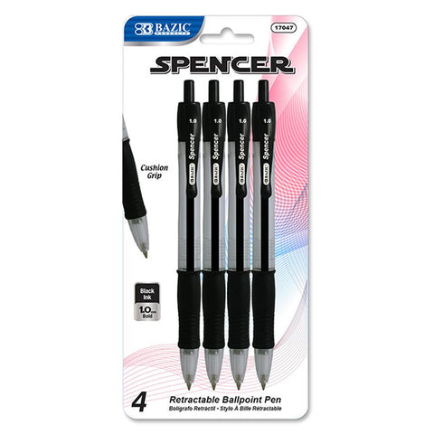 Bazic Black Pens 4 Pk.